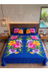 Hand Painted Rayon Bedsheet Set King Size Hand Painted Rayon Bedsheet Set King Size